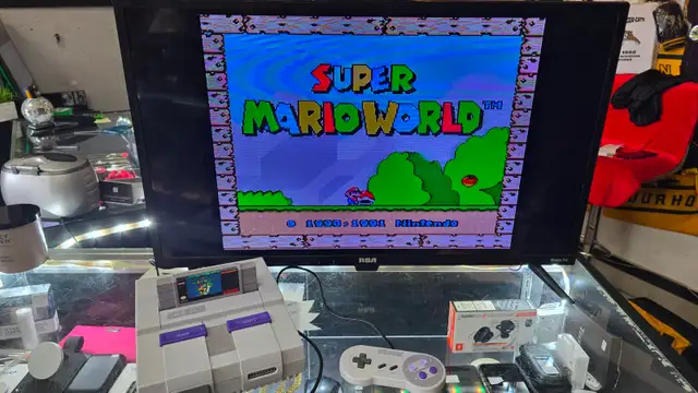 Super Nintendo System With controller And Cords