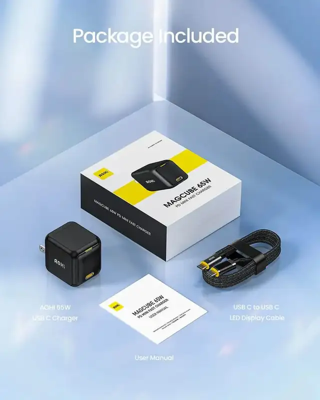 AOHi 65W Super Fast Charger Block for iPhone, iPad, MacBook - Photo 3