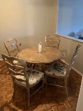 Fine Dining Table 6 Chairs, 2 Leaves - Photo 3