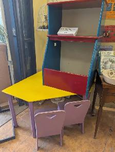 Kid's Chairs, Play Table, and Toy Bin