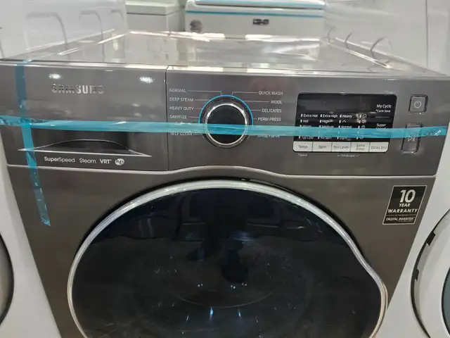 Apartment Size Samsung 24' Grey Front-Load Stackable Washer - Photo 2