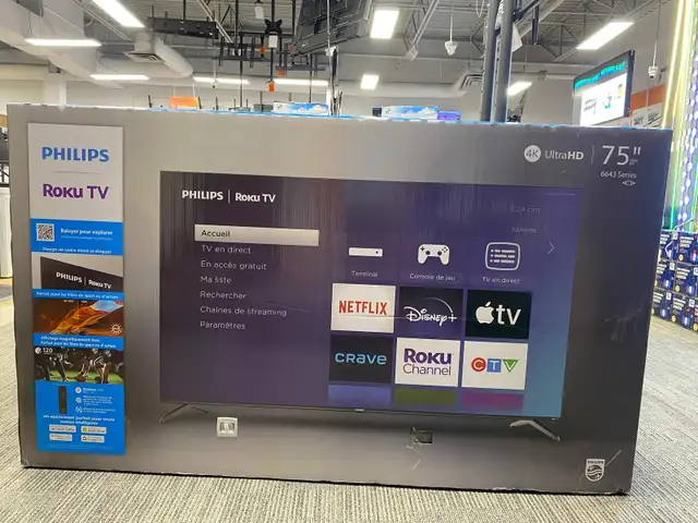 Philips 75' 4K UHD LED Roku Smart TV 75PUL6673/F6