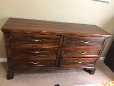 Solid wood/cedar lined bedroom dresser/hutch