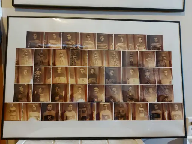 1910 Sweet Caporal Postcard  hockey set wall  framed picture - Photo 4