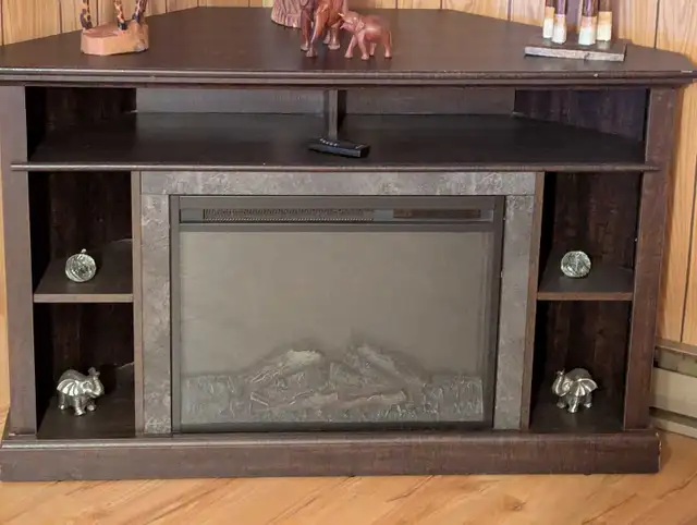 Corner TV Console with Fireplace - Photo 2