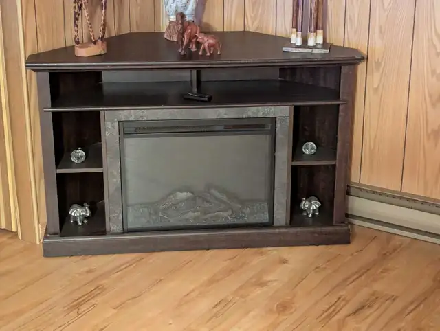 Corner TV Console with Fireplace - Photo 3