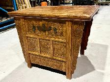IMPRESSIVE Antique Chinese Wood Carved Altar Cabinet (c. 1800s)