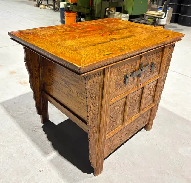 IMPRESSIVE Antique Chinese Wood Carved Altar Cabinet (c. 1800s) - Photo 6