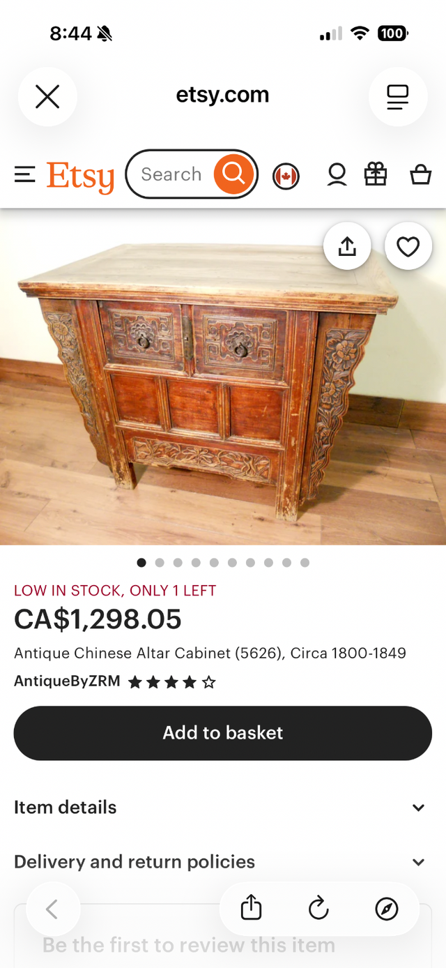 IMPRESSIVE Antique Chinese Wood Carved Altar Cabinet (c. 1800s) - Photo 10