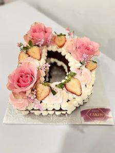 Letter cake Halton custom cakes, Floral cakes