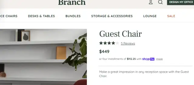 Branch Furniture Guest Stool – Brand New | $180 Each - Photo 5