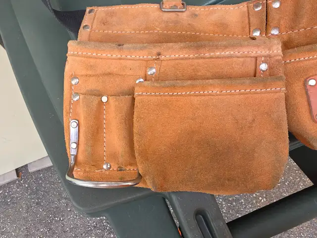 Mastercraft Suede Leather Adjustable Carpenter's Tool Belt Multi - Photo 8