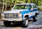 1977 Chevrolet 4x4 Cheyenne Blazer  Blue/White Two-Tone