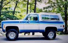 1977 Chevrolet 4x4 Cheyenne Blazer  Blue/White Two-Tone - Photo 3