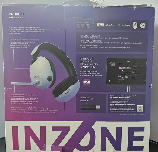 Sony H9 Inzone Wireless Gaming Headset PS5 PC Noise Cancelling - Photo 4