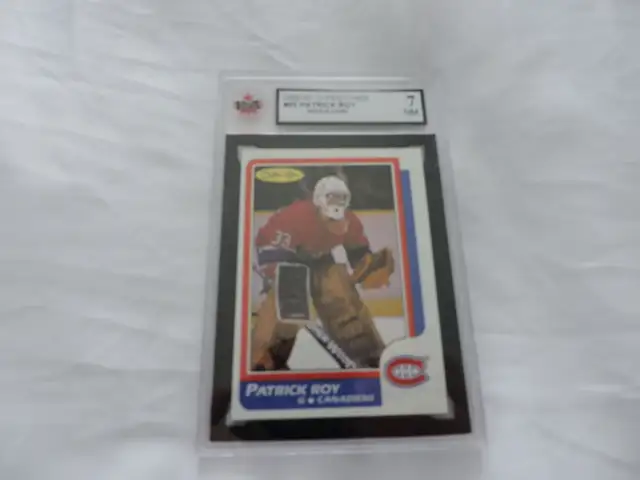 Carte de hockey 1986-87 Patrick Roy OPC rookie Gradé KSA 7 - Photo 3