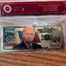 ONE JOE BIDEN JR. 2020 BILL 24K FOILONE NEW GOLD FOIL CANADIAN - Photo 2