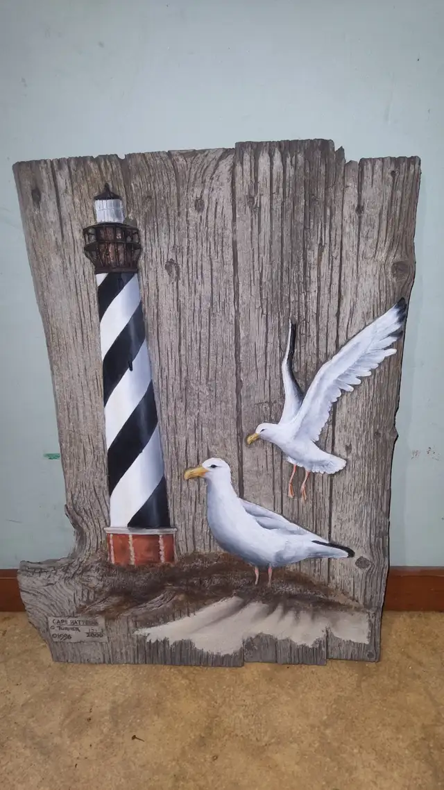 Numbered wooden carving 'cape Hatteras' George Turner
