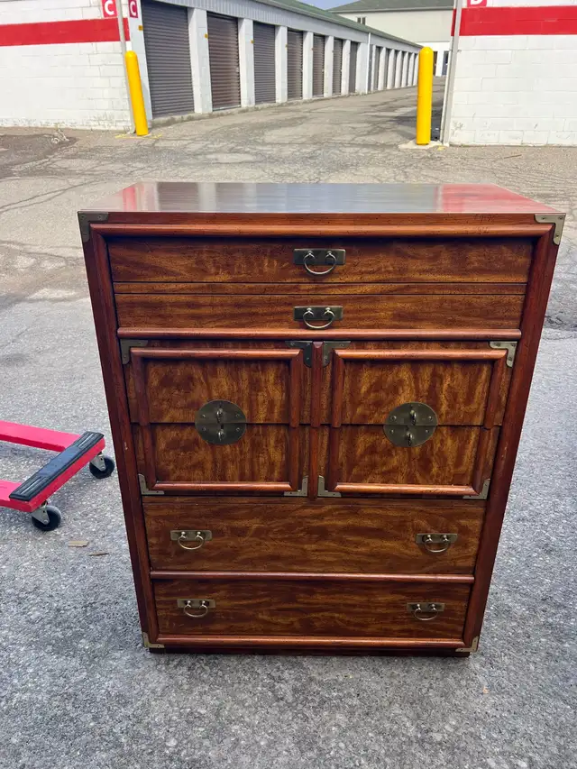 Free delivery used vintage oriental style dresser