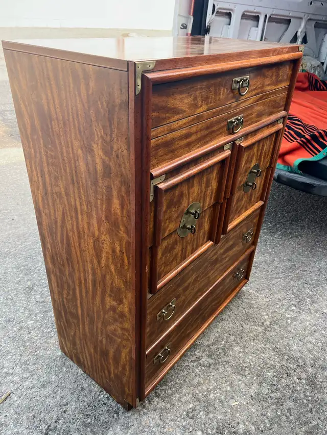 Free delivery used vintage oriental style dresser - Photo 3
