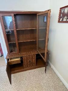 Free delivery used Wooden China Cabinet with Glass Doors - Photo 6