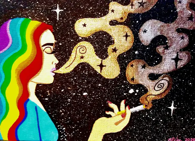Psychedelic Acrylic Paintings on Canvas - Photo 4