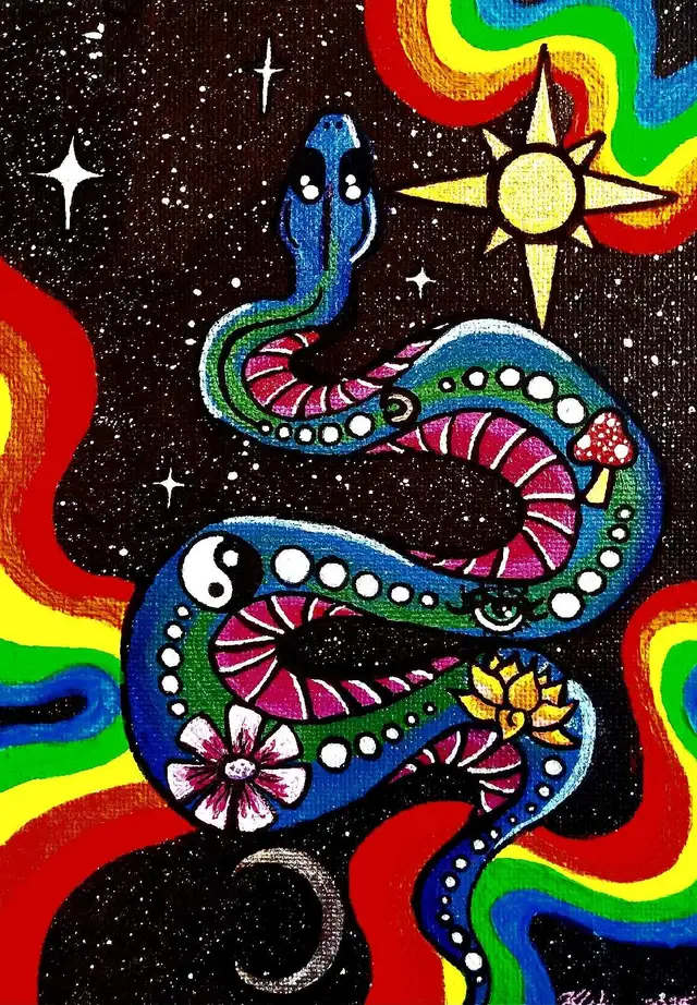 Psychedelic Acrylic Paintings on Canvas - Photo 6