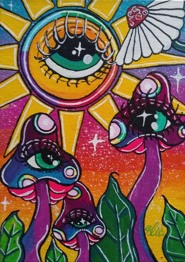 Psychedelic Acrylic Paintings on Canvas - Photo 8