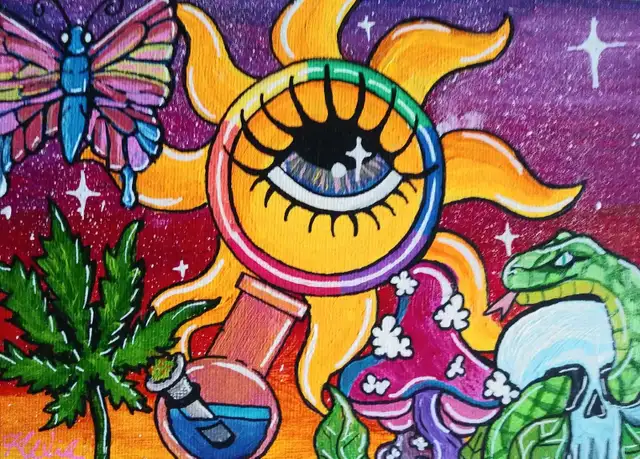 Psychedelic Acrylic Paintings on Canvas - Photo 10