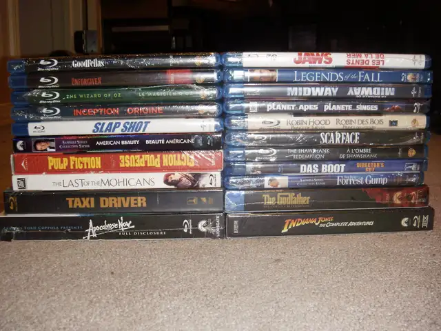 BRAND-NEW UNOPENED BLU-RAYS, $10