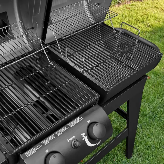 CHAR-GRILLER DUAL FUEL PRO: GAS & CHARCOAL BBQ SMOKER COMBO - Photo 4