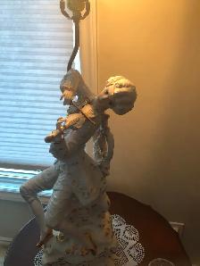 CAPODIMONTE ITALIAN PORSELAN LAMPS - Photo 2