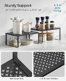 2-Tier Metal Cabinet Shelf Organizers - Photo 4