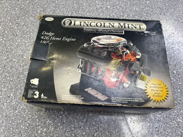 Testors Lincoln Mint Dodge 426 Engine In Box