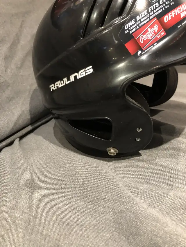rawlings baseball helmet Like New fits 6&1/2-7&1/2 $25 black - Photo 2