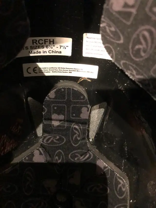 rawlings baseball helmet Like New fits 6&1/2-7&1/2 $25 black - Photo 5