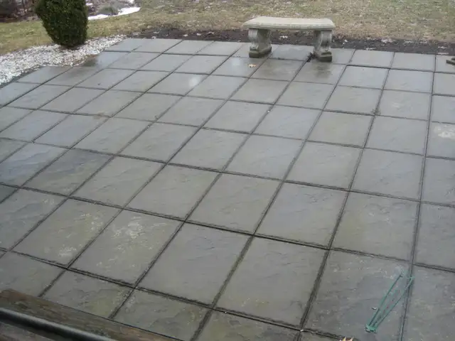 Cement Patio Slabs - Sculptured Style.