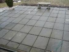 Cement Patio Slabs - Sculptured Style.