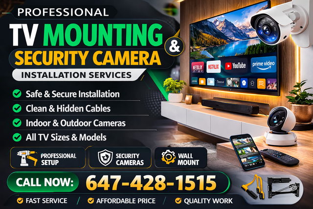 Professional TV Mounting Service – Call 647-428-1515