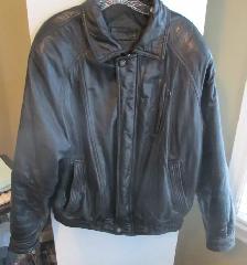 Very Good Condition Black Leather Bomber/Waist Jacket - Photo 4