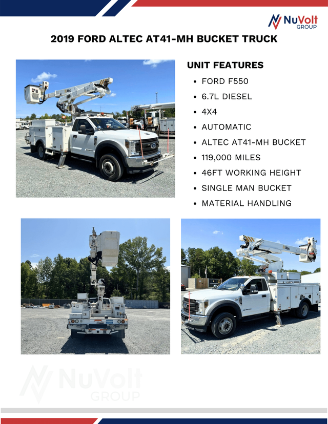 2019 Ford F550 Altec AT41-MH Bucket Truck