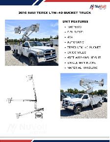 2016 Ram 5500 Terex LTM-40 Bucket Truck