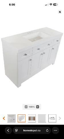 48.5" Cultured Marble Countertop/Rectangular Sink - Photo 2