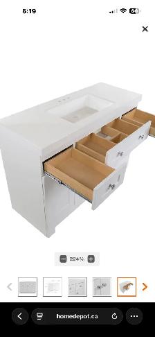 48.5" Cultured Marble Countertop/Rectangular Sink - Photo 3