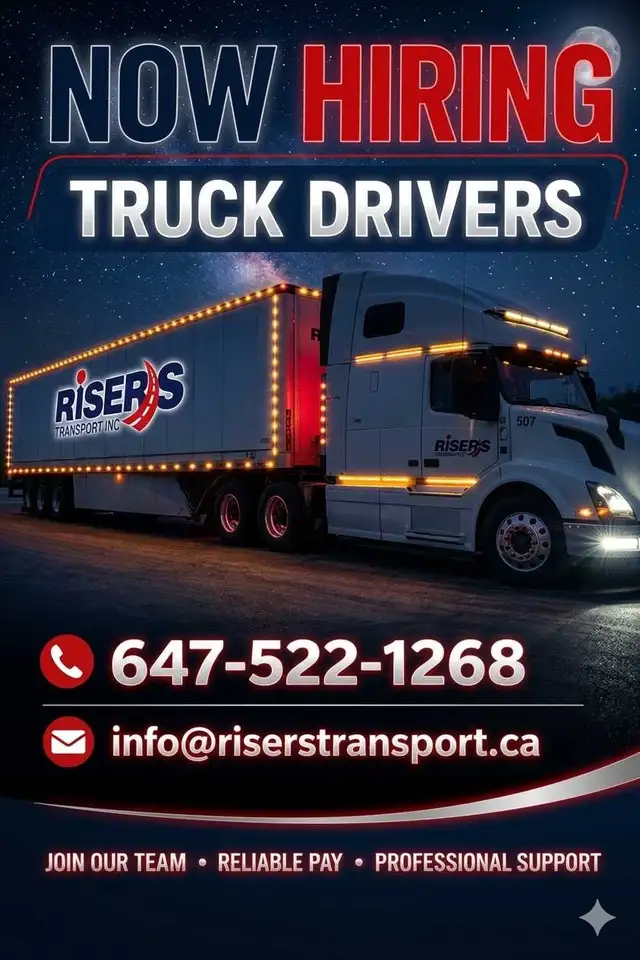 Truck Driver Needed – Detroit Runs – $25/hr   HST – Home Daily