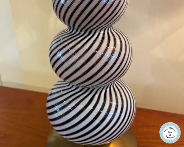 BREATHTAKING PAIR OF MURANO GLASS SWIRL LAMPS AT CHARMAINES - Photo 3