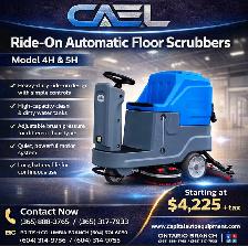 Finance! New CAEL Ride-On Automatic Floor Scrubbers Certified &