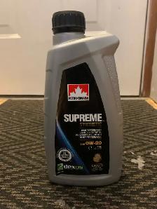 0W-20 Supreme Synthetic  Motor Oil