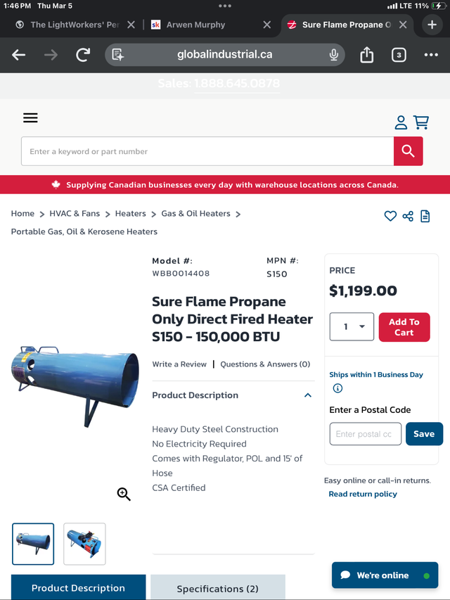 SureFlame Industrial Propane Heater - NEW - Photo 7