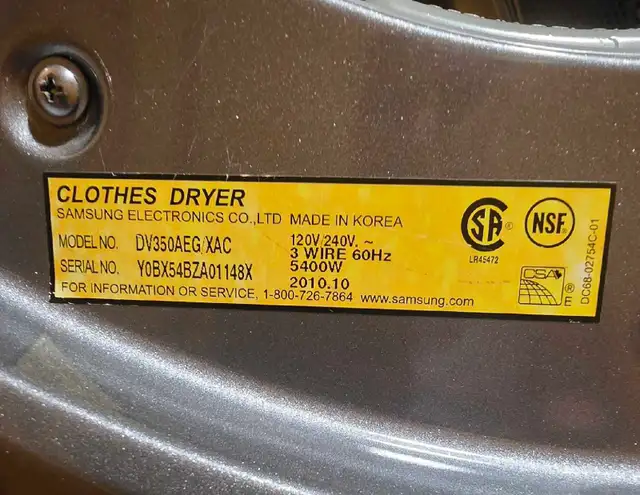 Sécheuse Samsung 7.4 pi³ (Vapeur & Capteur d'humidité - Photo 2